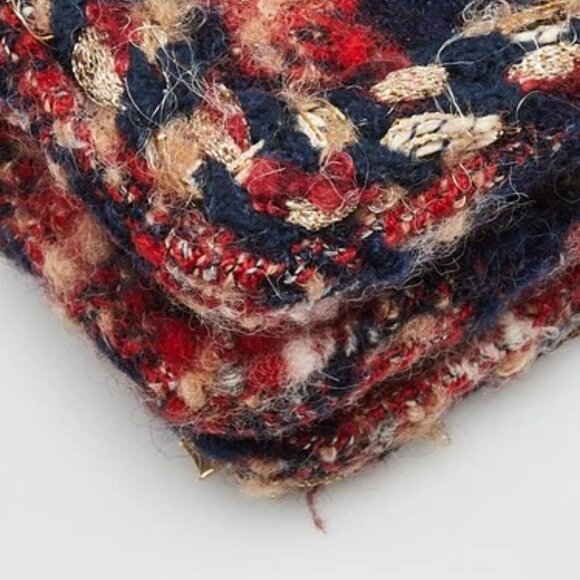 Chanel Red Multicolor Tweed Charms WOC Clutch Bag - Picture 4 of 12